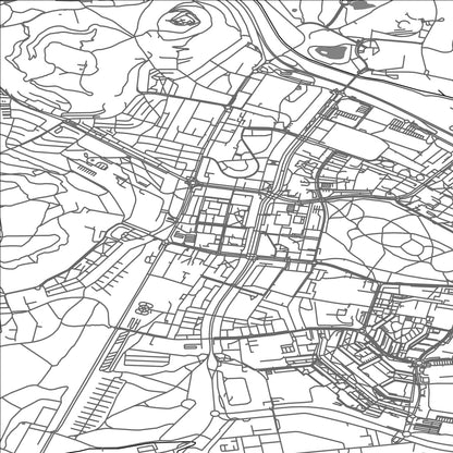 ROAD MAP OF MOST, CZECH REPUBLIC BY MAPBAKES