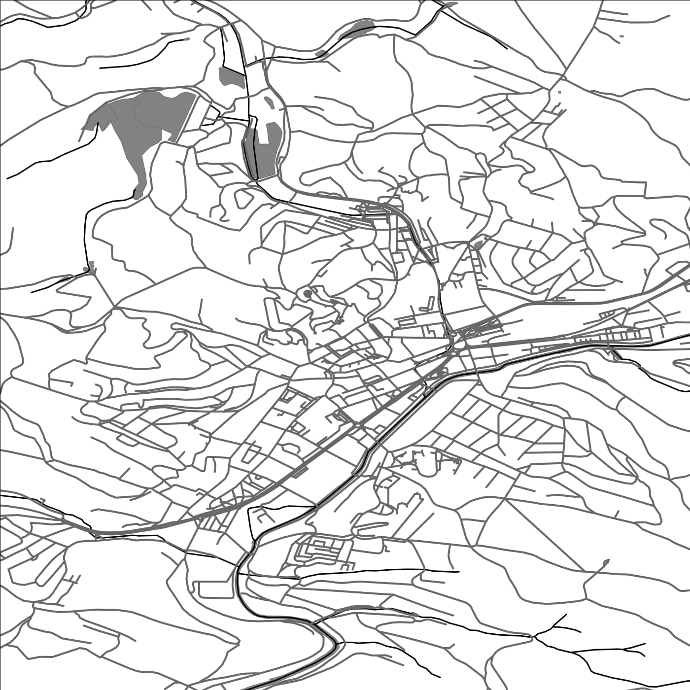 ROAD MAP OF NACHOD, CZECH REPUBLIC BY MAPBAKES