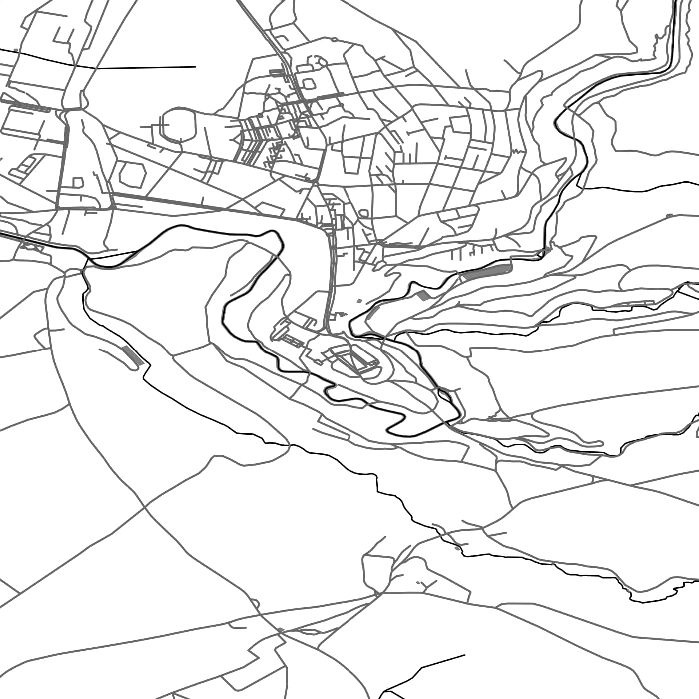 ROAD MAP OF NOVE MESTO NAD METUJI, CZECH REPUBLIC BY MAPBAKES