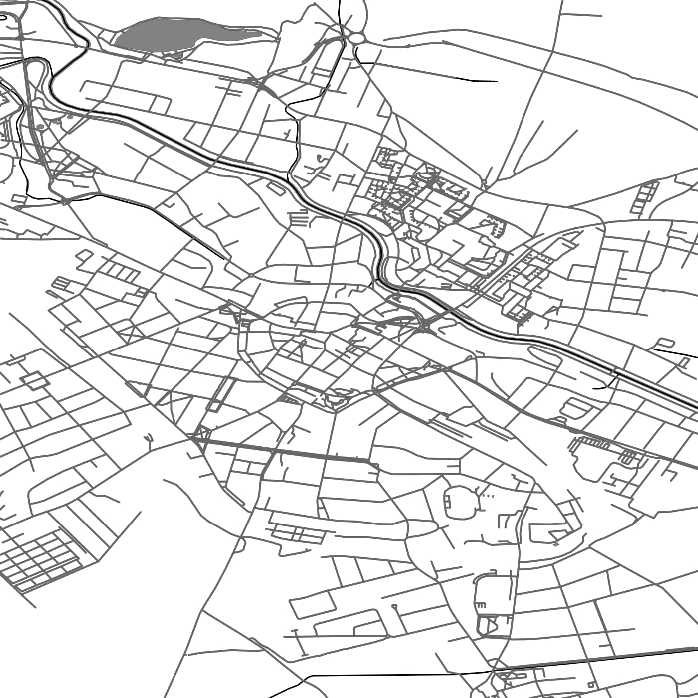 ROAD MAP OF OPAVA, CZECH REPUBLIC BY MAPBAKES