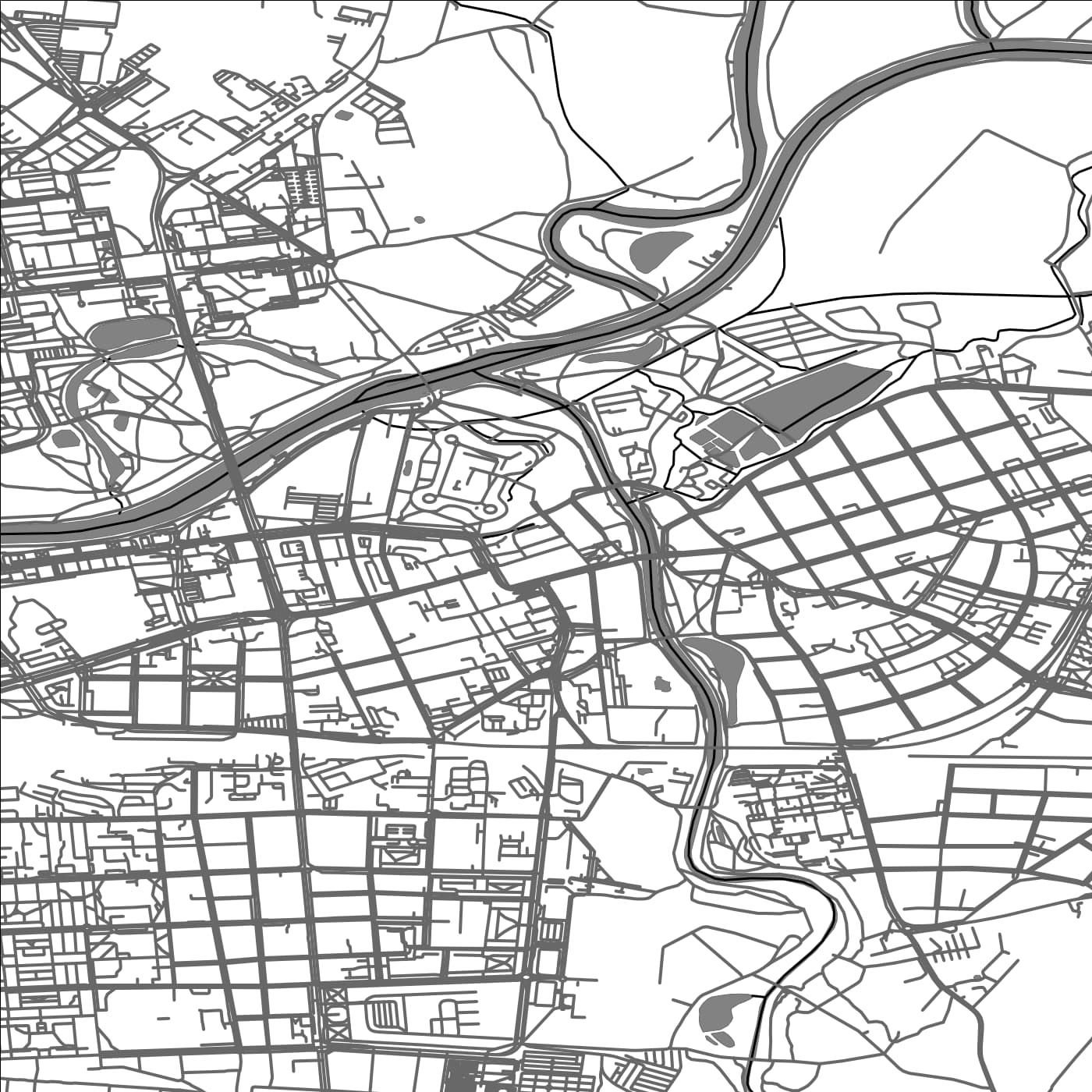 ROAD MAP OF PARDUBICE, CZECH REPUBLIC BY MAPBAKES