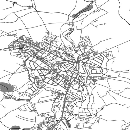 ROAD MAP OF PELHRIMOV, CZECH REPUBLIC BY MAPBAKES