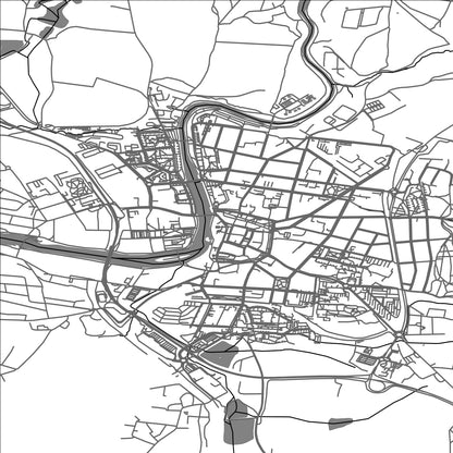 ROAD MAP OF PISEK, CZECH REPUBLIC BY MAPBAKES