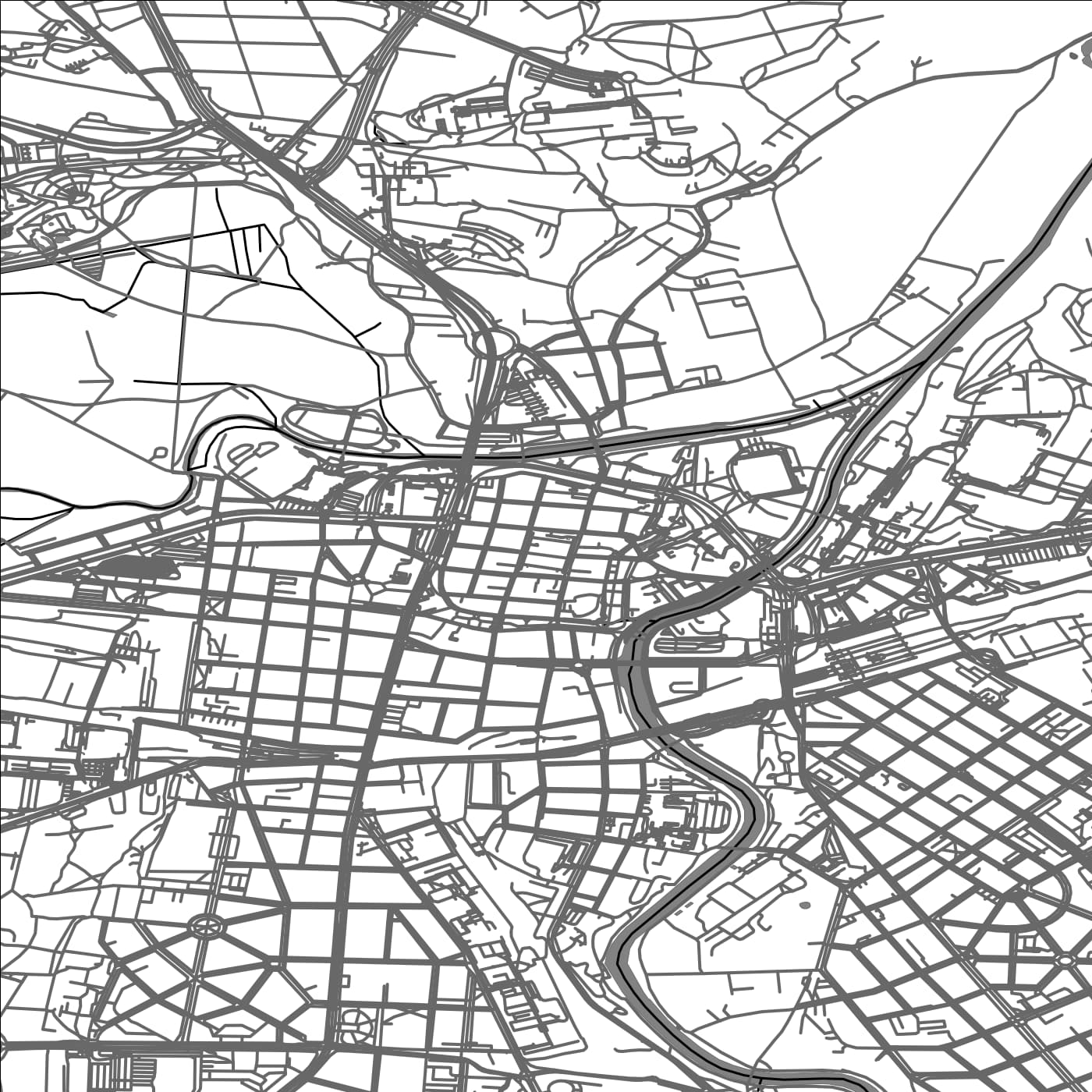 ROAD MAP OF PLZEN, CZECH REPUBLIC BY MAPBAKES