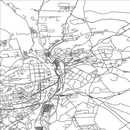 ROAD MAP OF PRIBRAM, CZECH REPUBLIC BY MAPBAKES