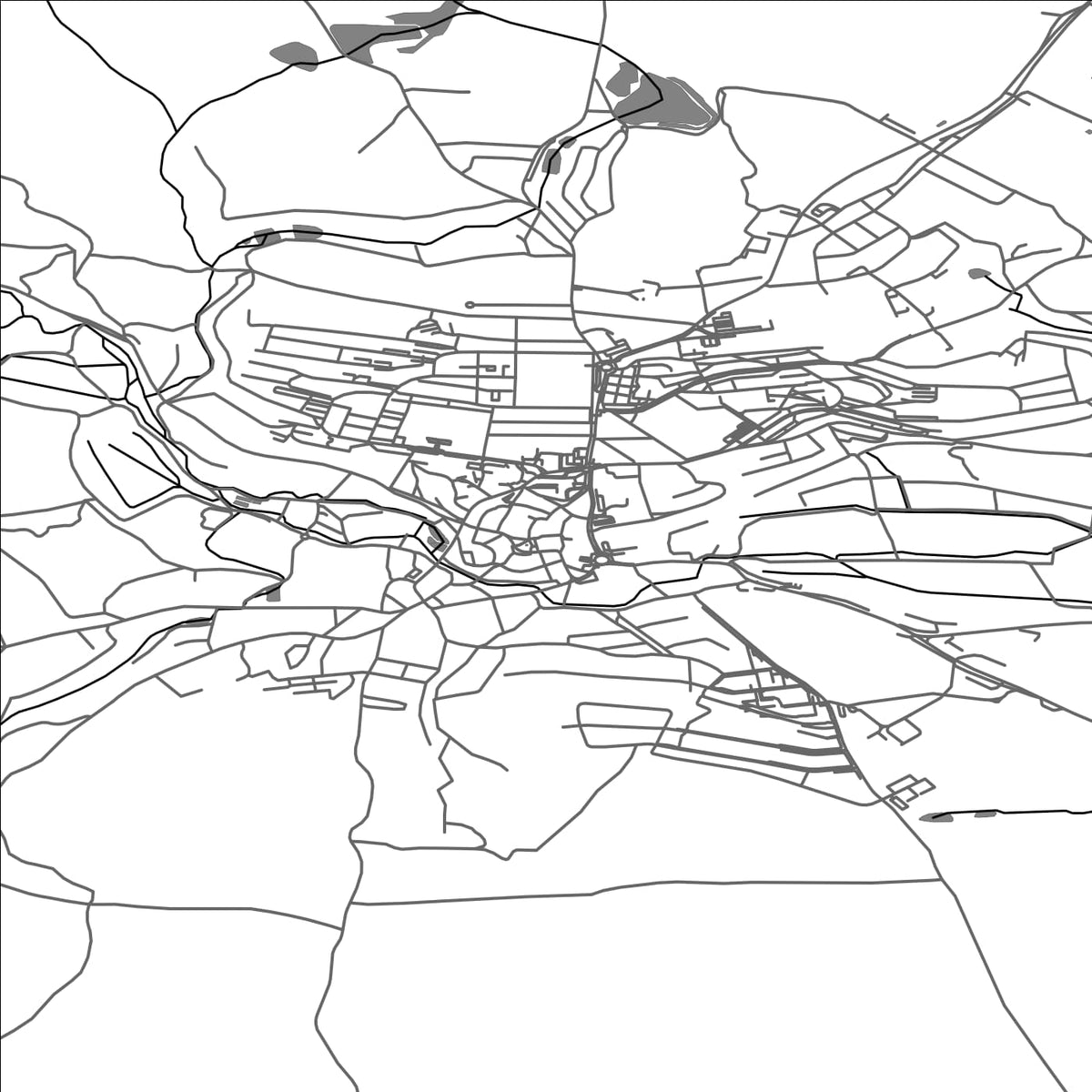 ROAD MAP OF TACHOV, CZECH REPUBLIC BY MAPBAKES
