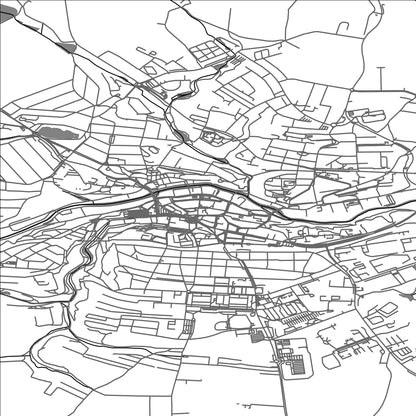 ROAD MAP OF TREBIC, CZECH REPUBLIC BY MAPBAKES