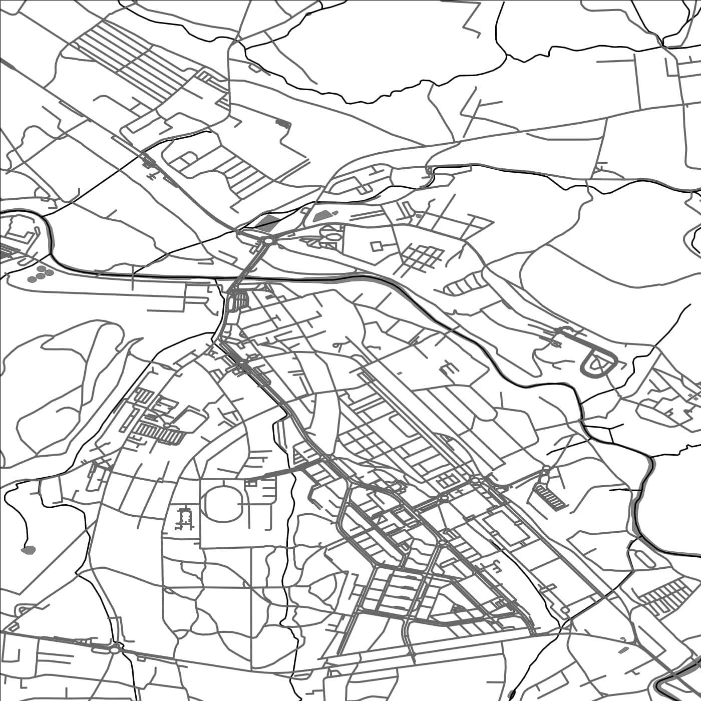 ROAD MAP OF TRINEC, CZECH REPUBLIC BY MAPBAKES