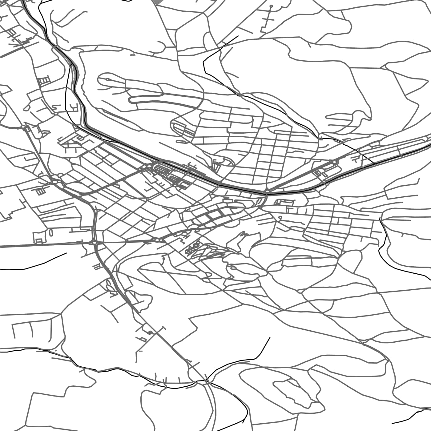 ROAD MAP OF TRUTNOV, CZECH REPUBLIC BY MAPBAKES