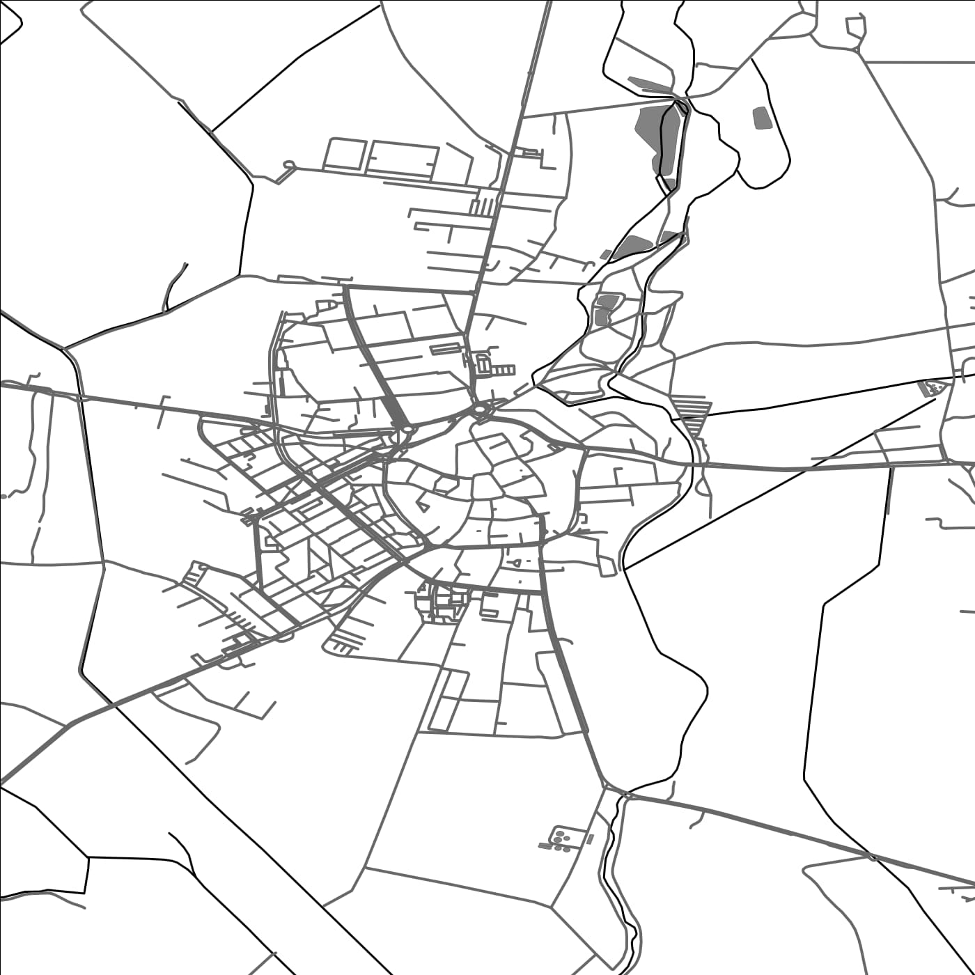 ROAD MAP OF UNICOV, CZECH REPUBLIC BY MAPBAKES