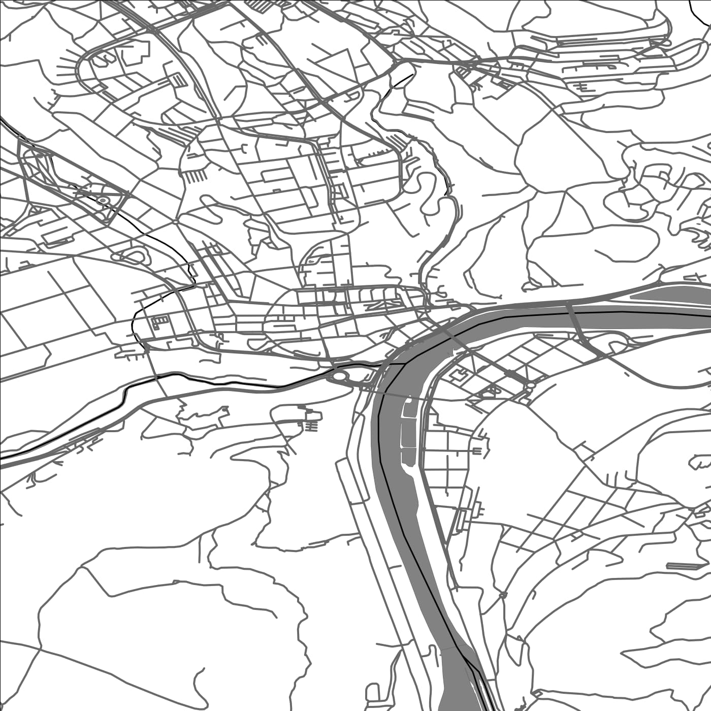 ROAD MAP OF USTI NAD LABEM, CZECH REPUBLIC BY MAPBAKES