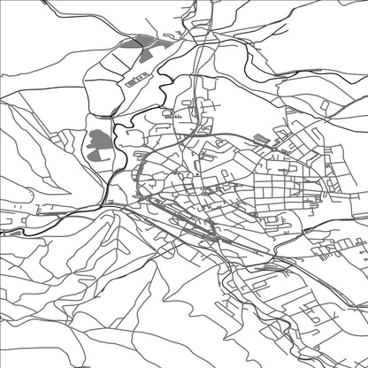 ROAD MAP OF USTI NAD ORLICI, CZECH REPUBLIC BY MAPBAKES