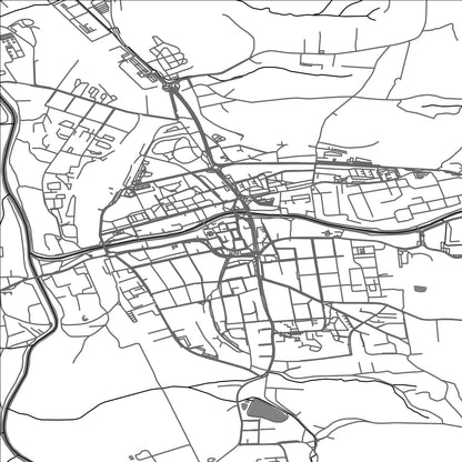 ROAD MAP OF VALASSKE MEZIRICI, CZECH REPUBLIC BY MAPBAKES