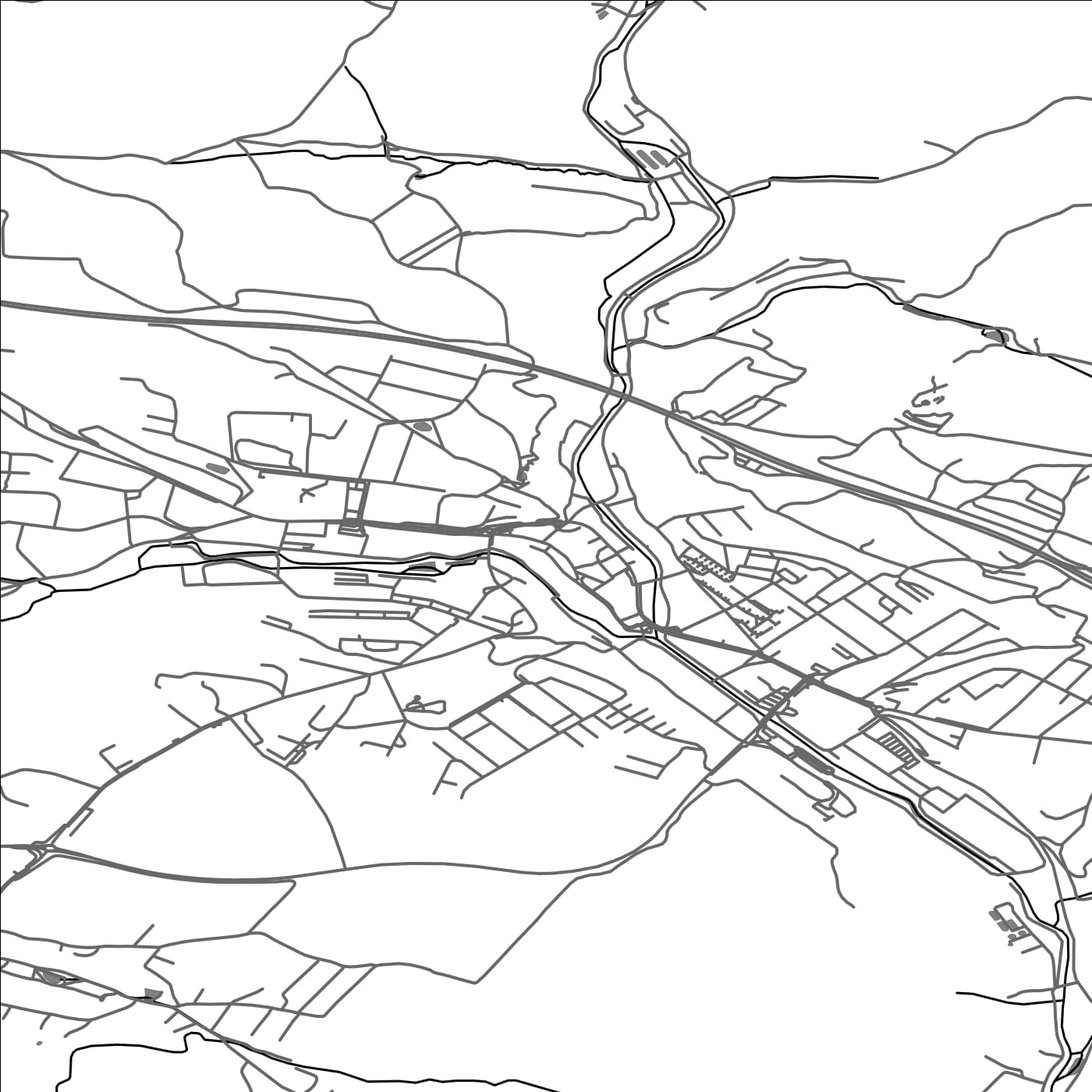 ROAD MAP OF VELKE MEZIRICI, CZECH REPUBLIC BY MAPBAKES