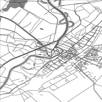 ROAD MAP OF VESELI NAD MORAVOU, CZECH REPUBLIC BY MAPBAKES