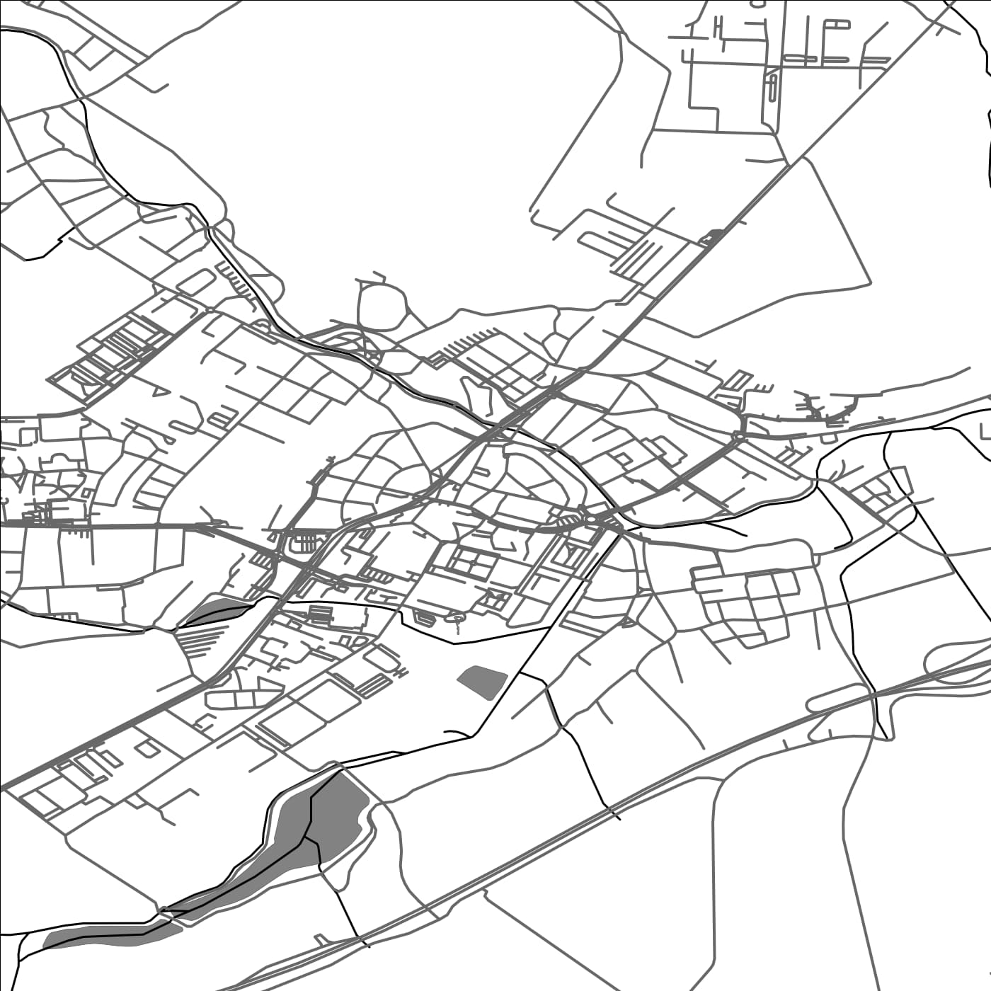 ROAD MAP OF VYSKOV, CZECH REPUBLIC BY MAPBAKES