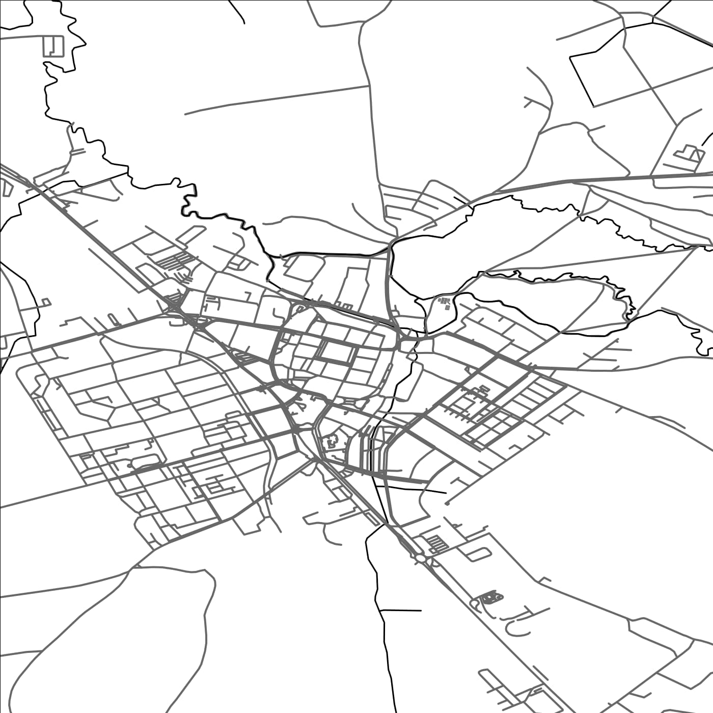 ROAD MAP OF VYSOKE MYTO, CZECH REPUBLIC BY MAPBAKES