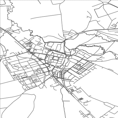 ROAD MAP OF VYSOKE MYTO, CZECH REPUBLIC BY MAPBAKES