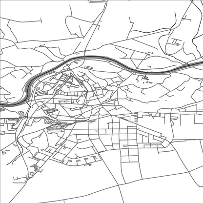 ROAD MAP OF ZATEC, CZECH REPUBLIC BY MAPBAKES