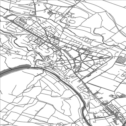 ROAD MAP OF ZNOJMO, CZECH REPUBLIC BY MAPBAKES