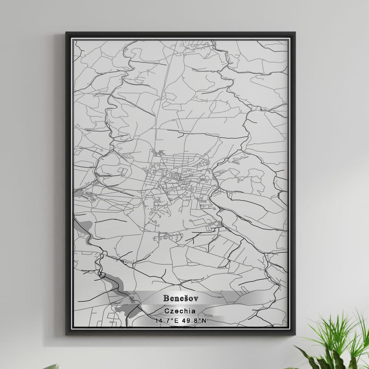 ROAD MAP OF BENESOV, CZECH REPUBLIC BY MAPBAKES