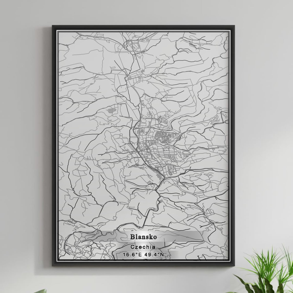 ROAD MAP OF BLANSKO, CZECH REPUBLIC BY MAPBAKES