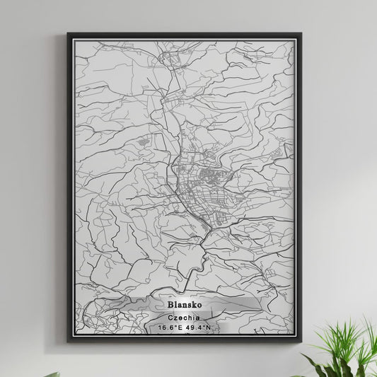ROAD MAP OF BLANSKO, CZECH REPUBLIC BY MAPBAKES