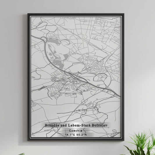 ROAD MAP OF BRANDYS NAD LABEM-STARA BOLESLAV, CZECH REPUBLIC BY MAPBAKES