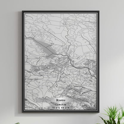 ROAD MAP OF BYSTRC, CZECH REPUBLIC BY MAPBAKES