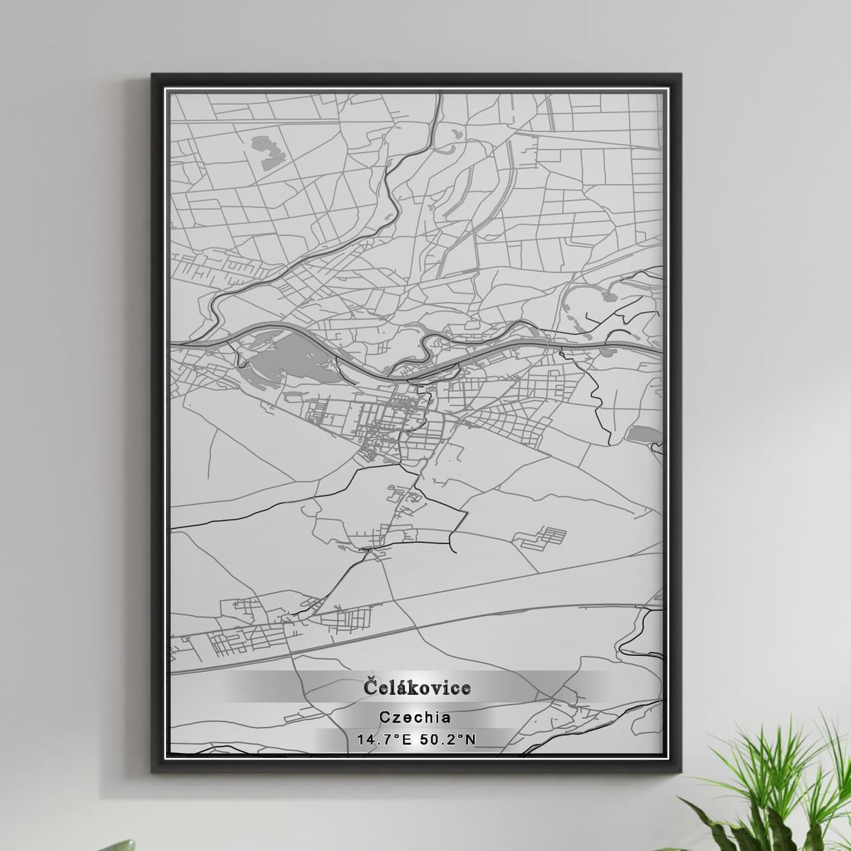 ROAD MAP OF CELAKOVICE, CZECH REPUBLIC BY MAPBAKES