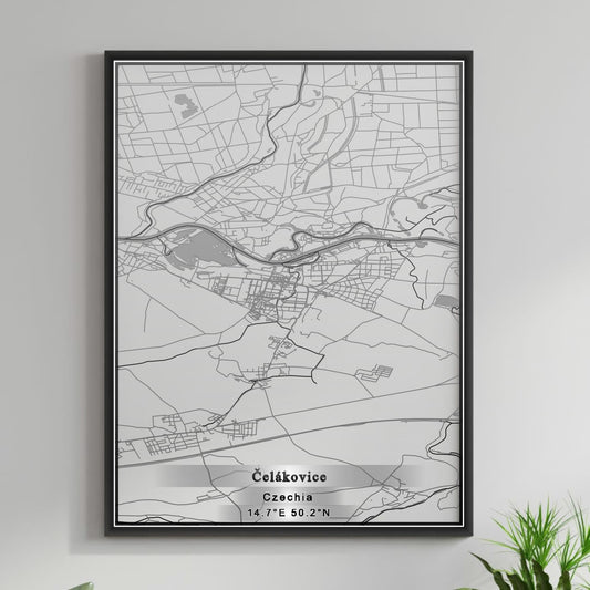 ROAD MAP OF CELAKOVICE, CZECH REPUBLIC BY MAPBAKES