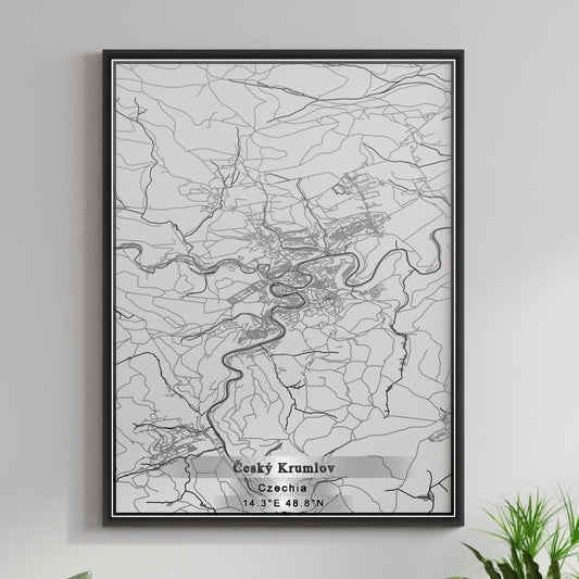 ROAD MAP OF CESKY KRUMLOV, CZECH REPUBLIC BY MAPBAKES