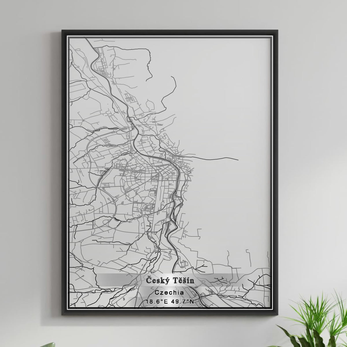 ROAD MAP OF CESKY TESIN, CZECH REPUBLIC BY MAPBAKES