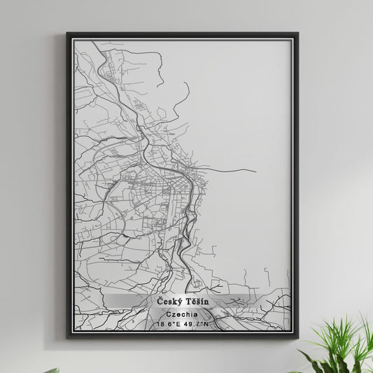 ROAD MAP OF CESKY TESIN, CZECH REPUBLIC BY MAPBAKES