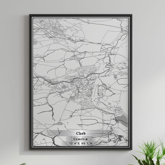 ROAD MAP OF CHEB, CZECH REPUBLIC BY MAPBAKES