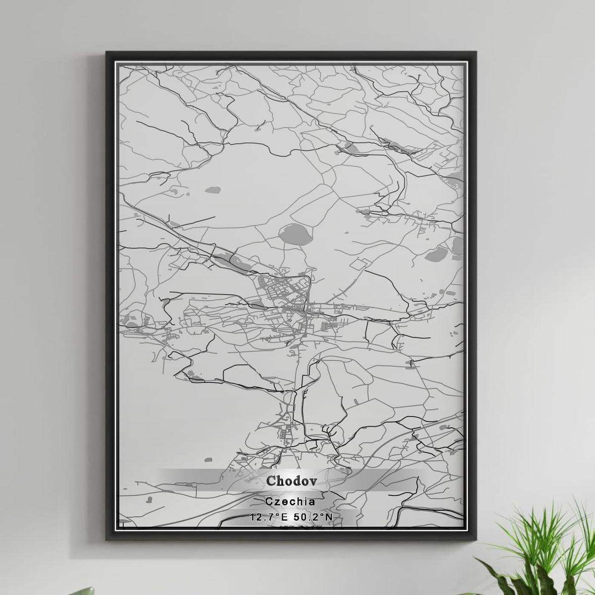 ROAD MAP OF CHODOV, CZECH REPUBLIC BY MAPBAKES