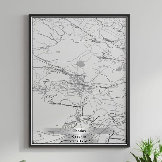 ROAD MAP OF CHODOV, CZECH REPUBLIC BY MAPBAKES