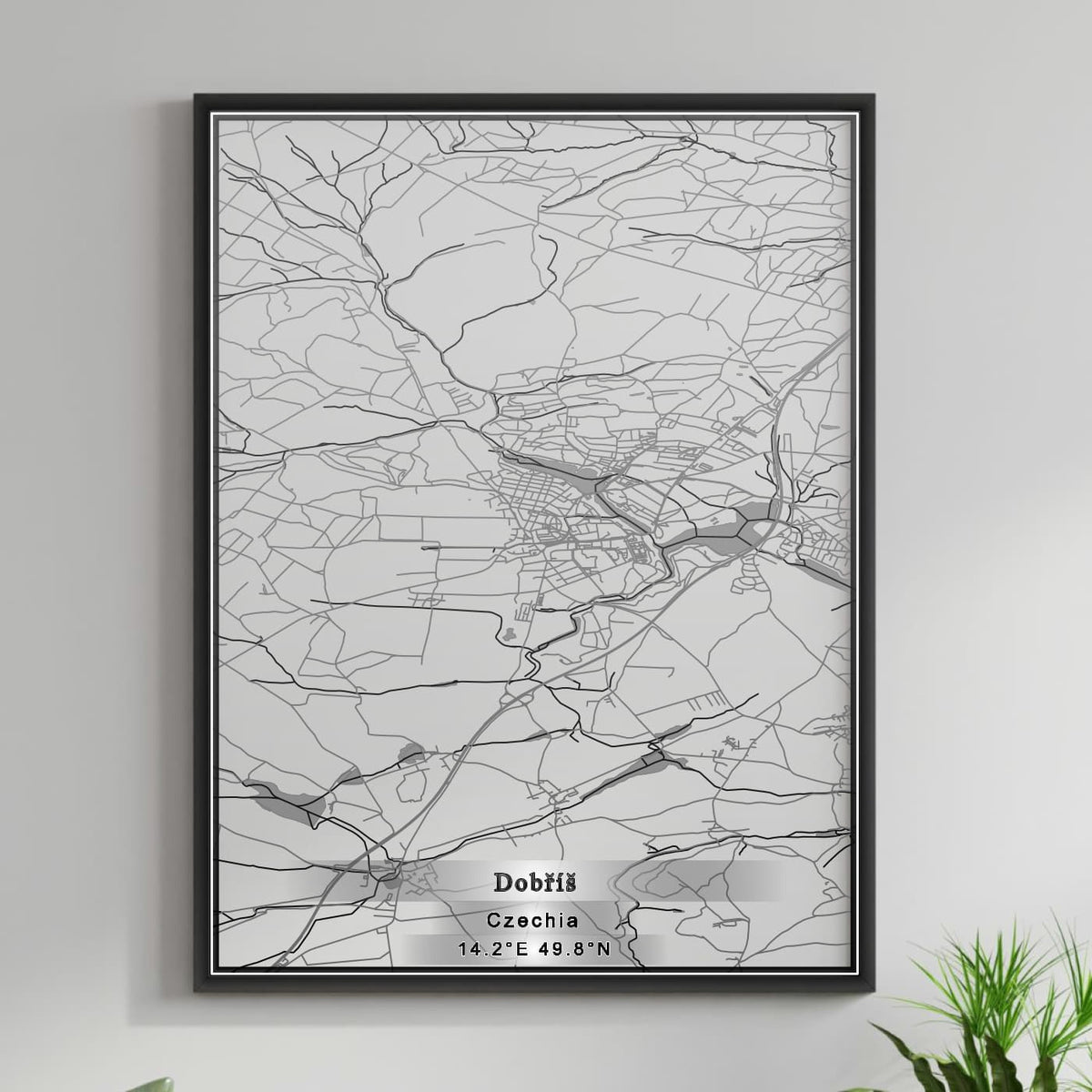 ROAD MAP OF DOBRIS, CZECH REPUBLIC BY MAPBAKES