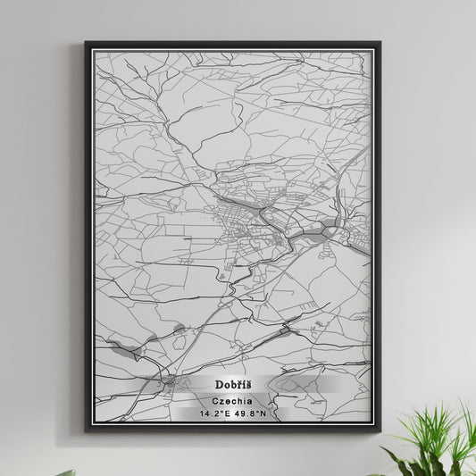 ROAD MAP OF DOBRIS, CZECH REPUBLIC BY MAPBAKES