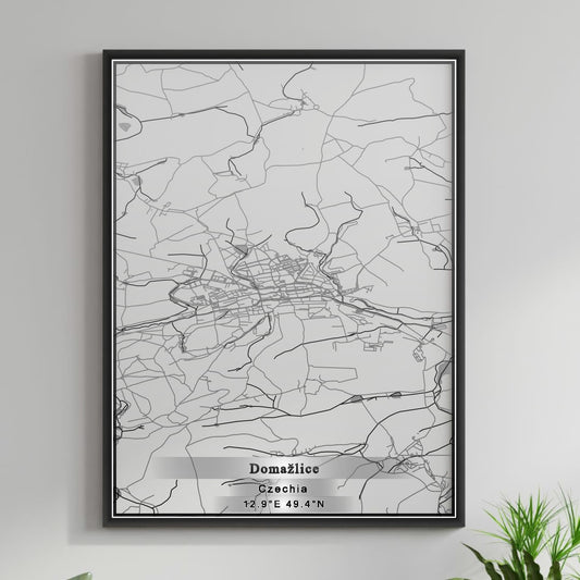 ROAD MAP OF DOMAZLICE, CZECH REPUBLIC BY MAPBAKES