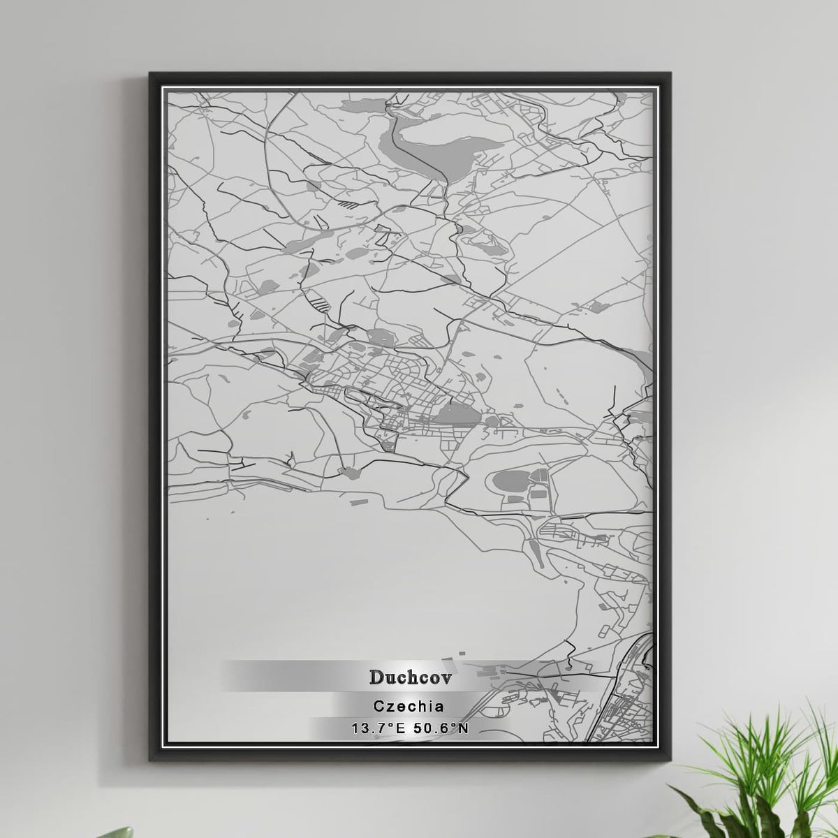 ROAD MAP OF DUCHCOV, CZECH REPUBLIC BY MAPBAKES