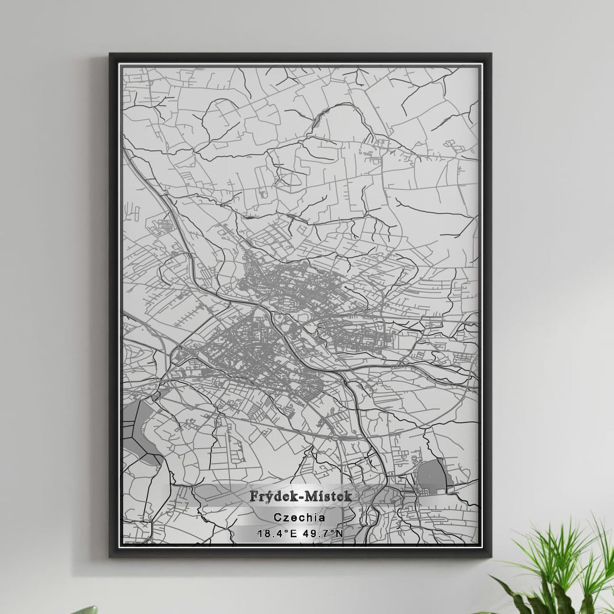 ROAD MAP OF FRYDEK-MISTEK, CZECH REPUBLIC BY MAPBAKES