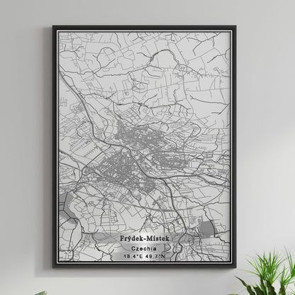 ROAD MAP OF FRYDEK-MISTEK, CZECH REPUBLIC BY MAPBAKES