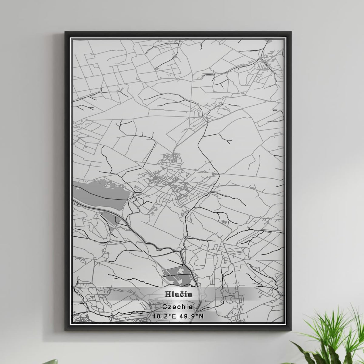 ROAD MAP OF HLUCIN, CZECH REPUBLIC BY MAPBAKES