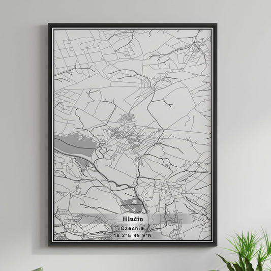 ROAD MAP OF HLUCIN, CZECH REPUBLIC BY MAPBAKES