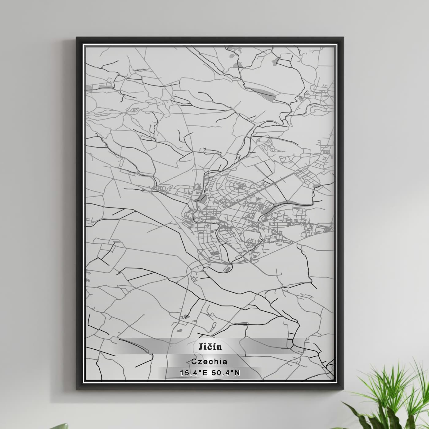 ROAD MAP OF JICIN, CZECH REPUBLIC BY MAPBAKES