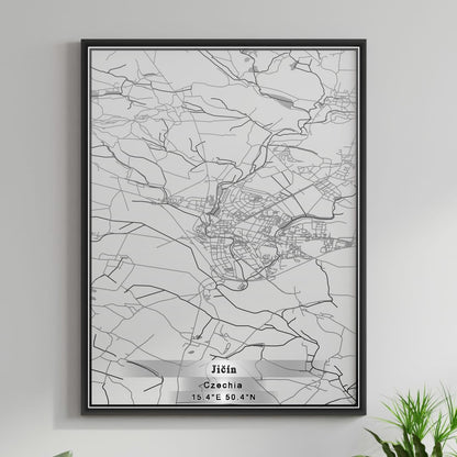 ROAD MAP OF JICIN, CZECH REPUBLIC BY MAPBAKES