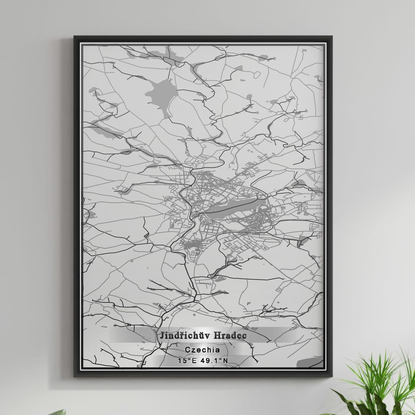 ROAD MAP OF JINDRICHUV HRADEC, CZECH REPUBLIC BY MAPBAKES