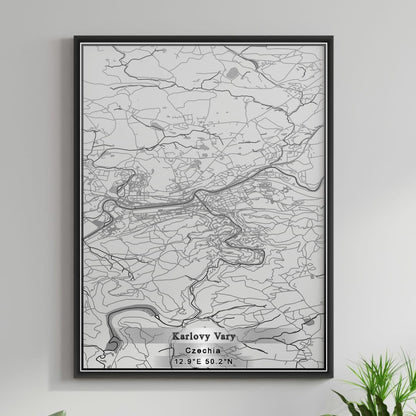 ROAD MAP OF KARLOVY VARY, CZECH REPUBLIC BY MAPBAKES