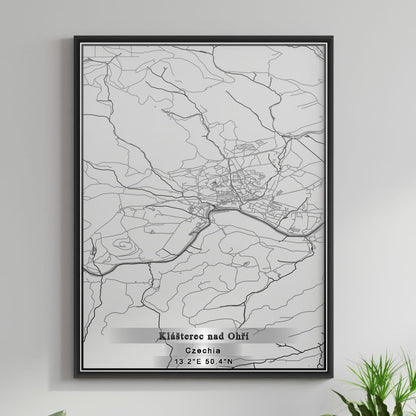 ROAD MAP OF KLASTEREC NAD OHRI, CZECH REPUBLIC BY MAPBAKES